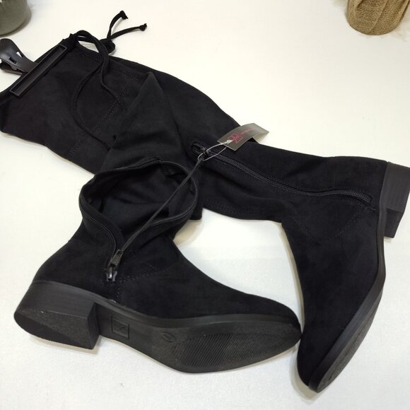 No Boundaries Over-The-Knee Boots Size 7 True To Size Suede-like Material NWT - Picture 6 of 14